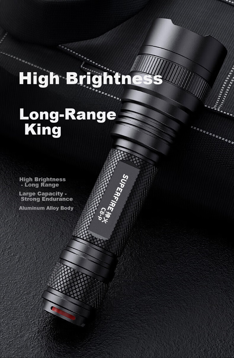 SupFire / Superfire C8 Series High-Power Flashlight; C8-P 1