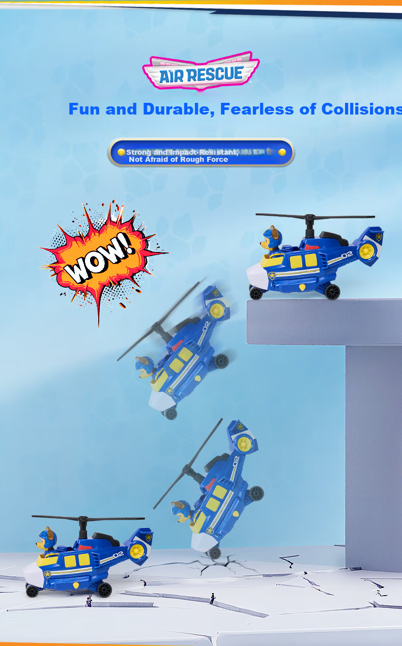 PAW PATROL Chase Rescue Airplane Toy Patrol Car for Boys and Girls Ages 3-6 Birthday Gift 10