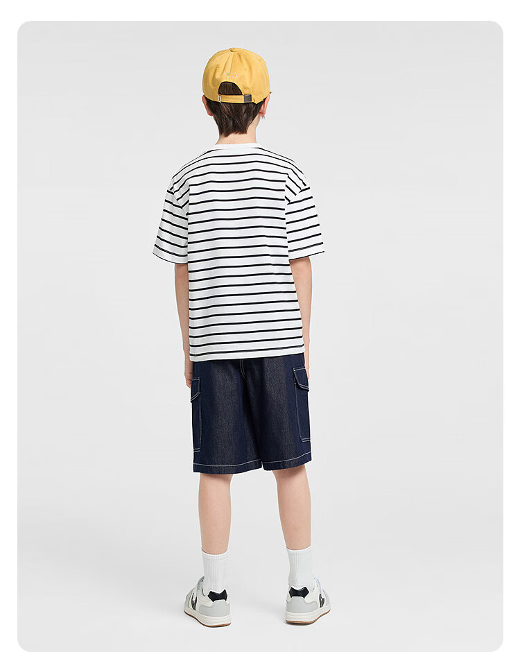 Balabala Kids Short Sleeve T-Shirt Boys and Girls 2026 Summer Quick-Dry Striped [Mall Same Style] 10