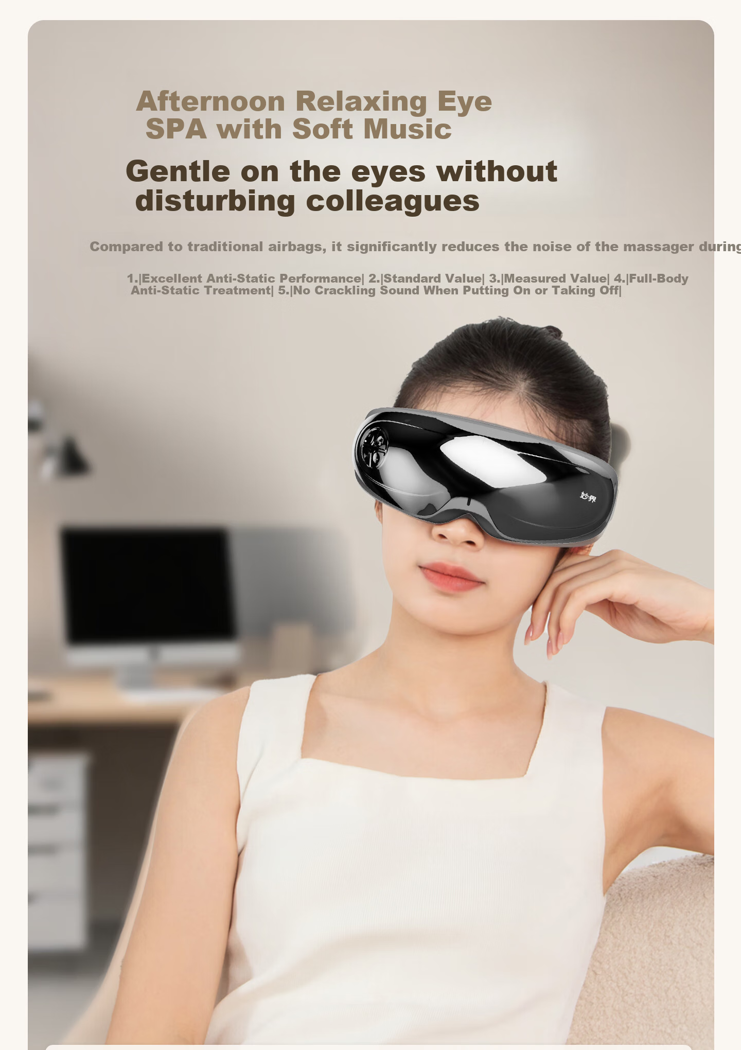 MIAOJIE [Mid-Autumn Festival Gift] Y11 Eye Massager with Temporal Air Cushion, Silent Eye Care Device to Relieve Dryness And Fatigue, Warm Heat Therapy, Gift for Parents 8