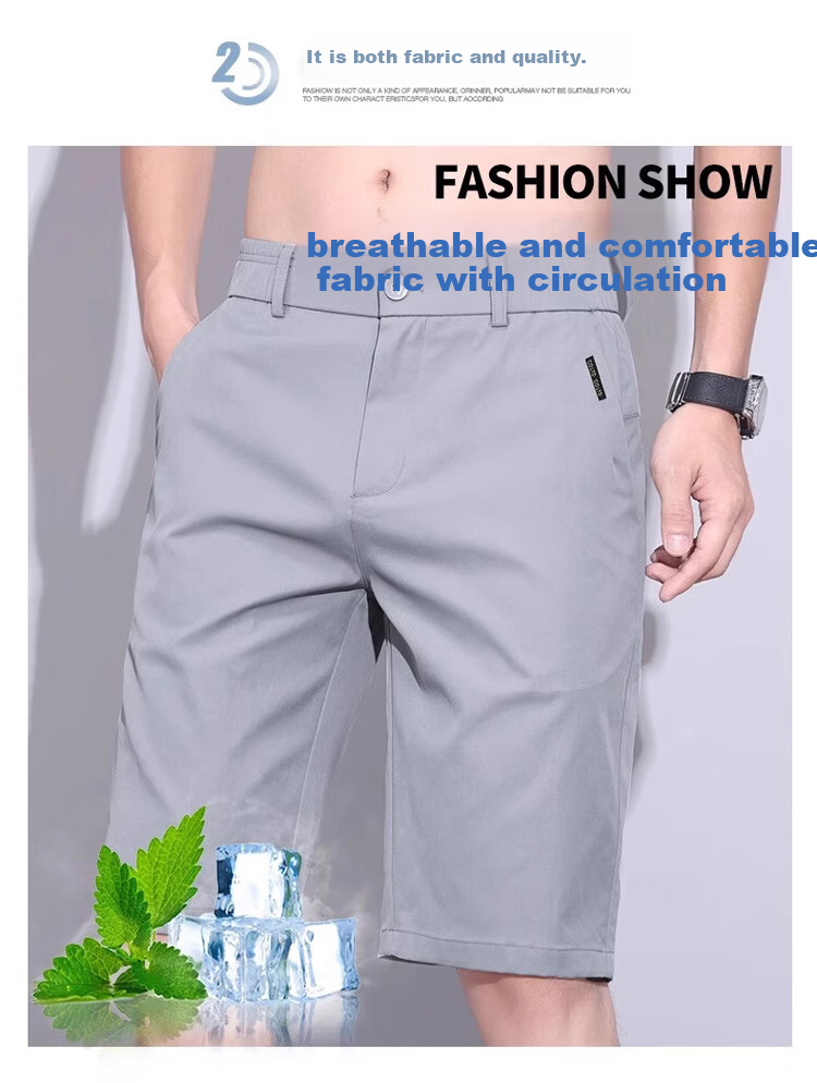 Pierre Cardin Men's Summer Lightweight Breathable Casual Loose Straight-Leg Khaki Shorts Size 32 4