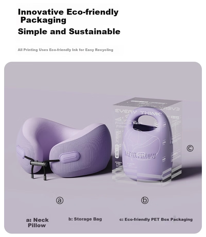 Sleep Cave Travel U-Shaped Pillow Portable Neck Support Pillow Airplane Neck Pillow Long-Distance Travel Neck Rest Everythink Nap U-Shaped Neck Pillow 14