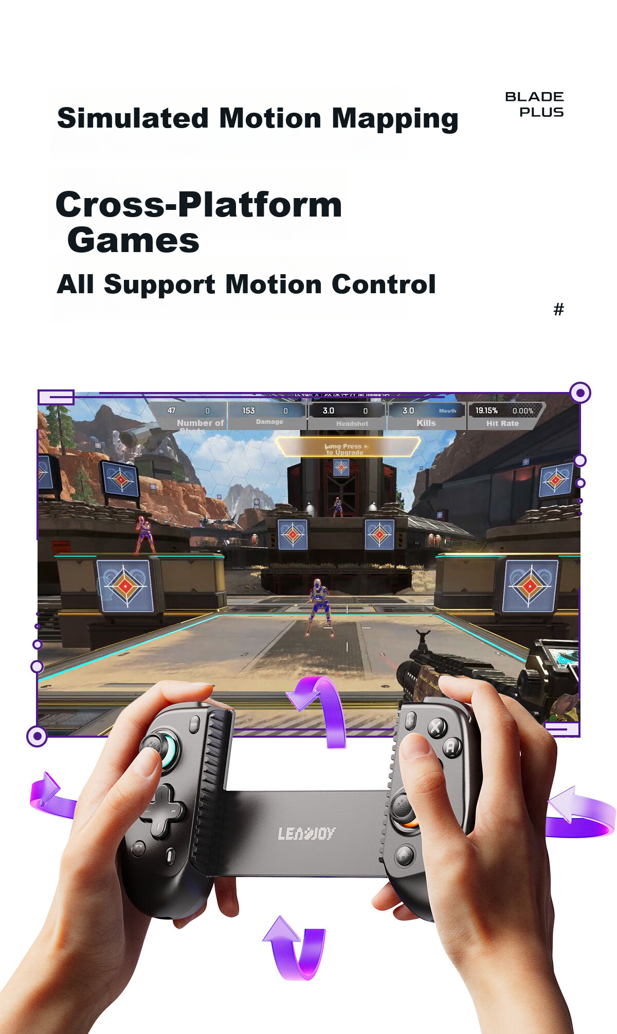 Leadjoy Wind Blade Plus Stretch Gaming Controller Compatible with Streaming PC Android iOS Tablet Nintendo Switch Motion Sensor Pokémon ZA 22