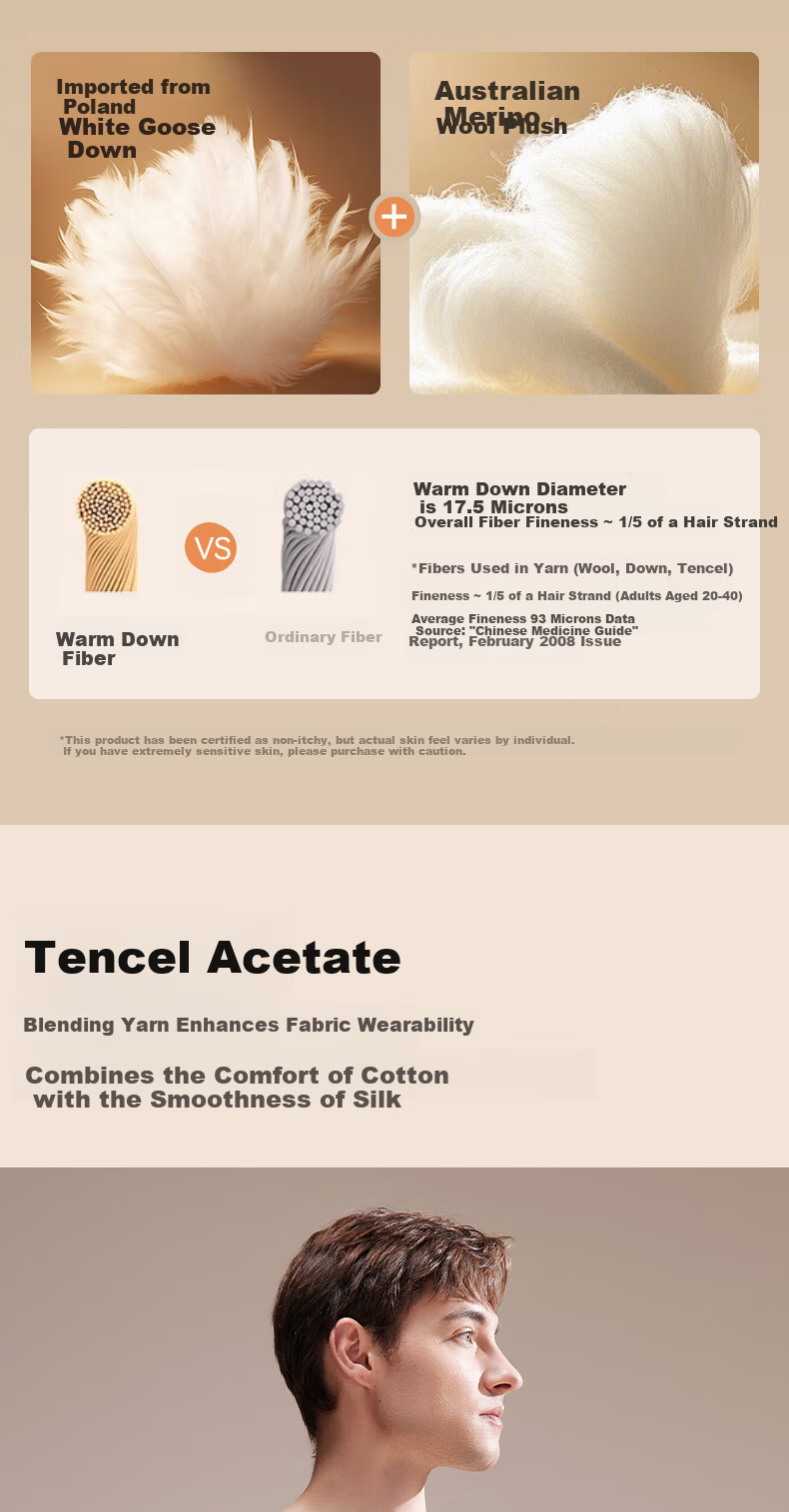YAYA Goose Down Tencel New Thermal Underwear Set for Men Cashmere and German Velvet Heated Fleece Thickened Autumn Shirt and Pants 7
