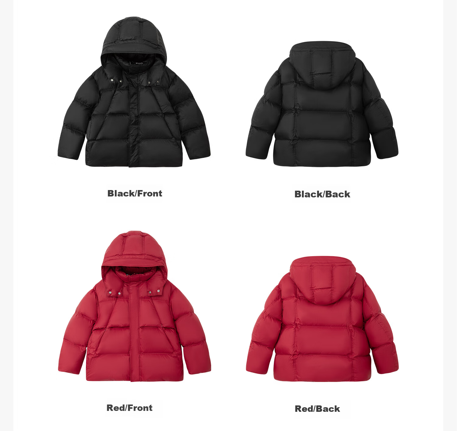 Zoxi Girls' Down Jacket Winter New Children's Three-Proof Hooded Puffer Coat Red 150 Festive Outfit 22