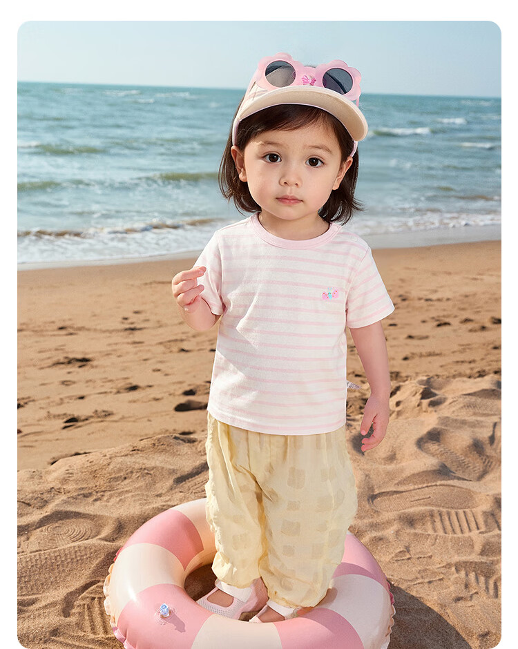 Balabala [balaOne] Kids Baby T-Shirt Infant Short Sleeve Top 2026 Summer Two-Piece Set 9