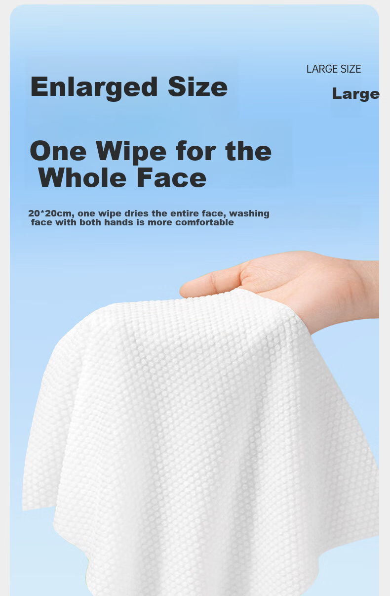 Cotton Deer Pure Cotton Hanging Facial Towels, Extra Large and Thick, Dual-use Dry and Wet Face Wipes, Makeup Cotton Cleansing Towels, 2 Packs 13