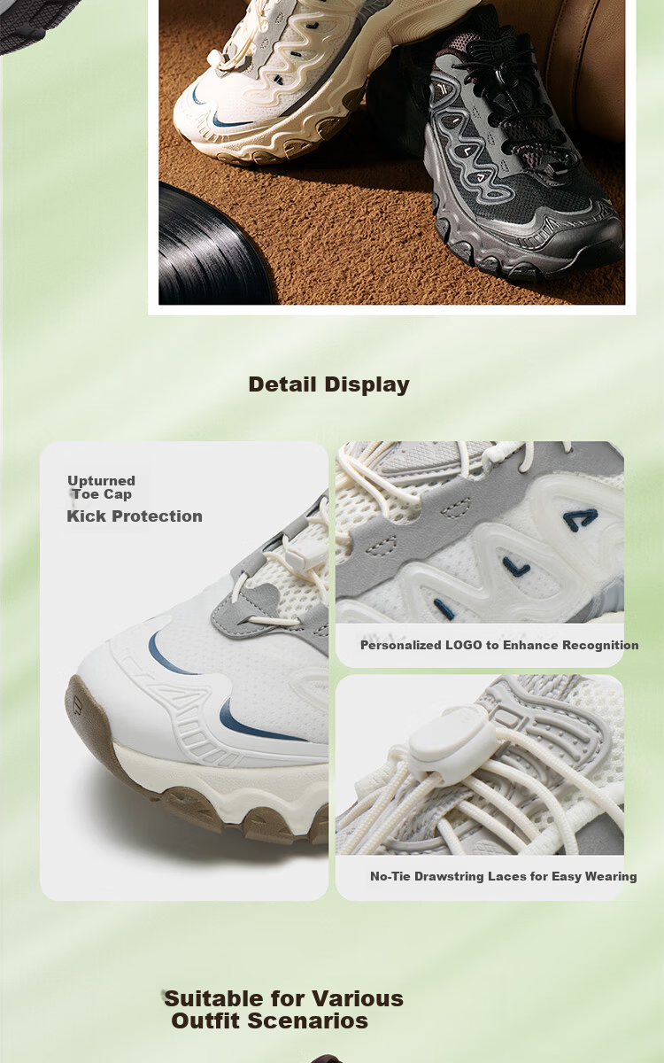 FILA Official Mushroom Sneakers Women's Dad Shoes 2026 Summer New Casual Retro Sports Shoes 8