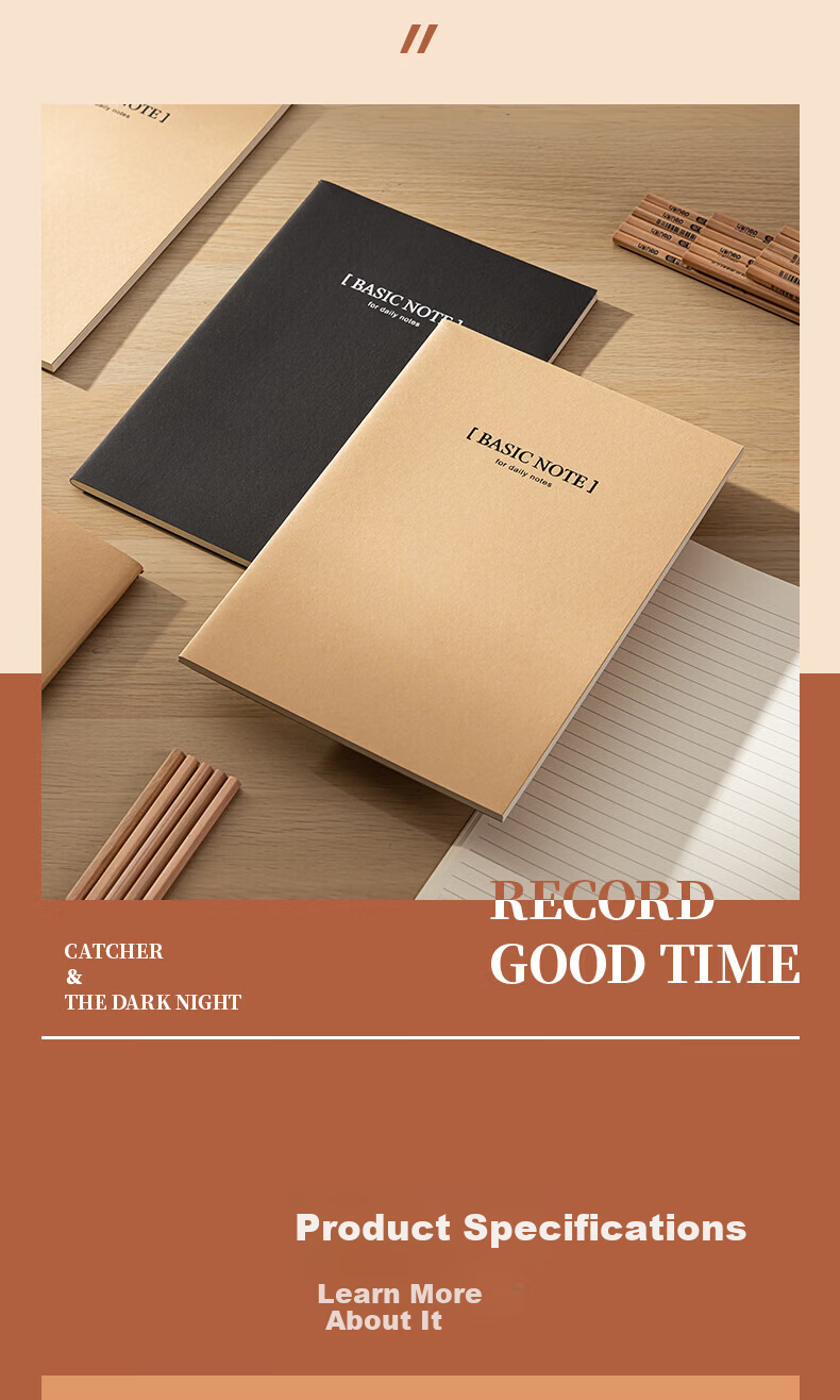 Deli 6 B5/40 Sheets Kraft Paper Stitched Soft Notebook/Office Journal/Diary Stationery Notebook Student Notebook P033459 13