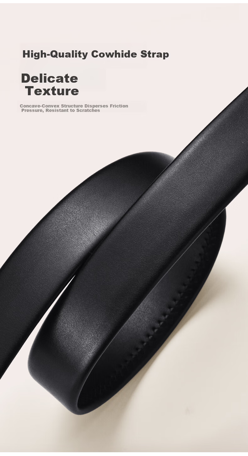 Aokang Genuine Leather Men's Business Casual Automatic Buckle Commuter Belt New Year Gift for Men 9