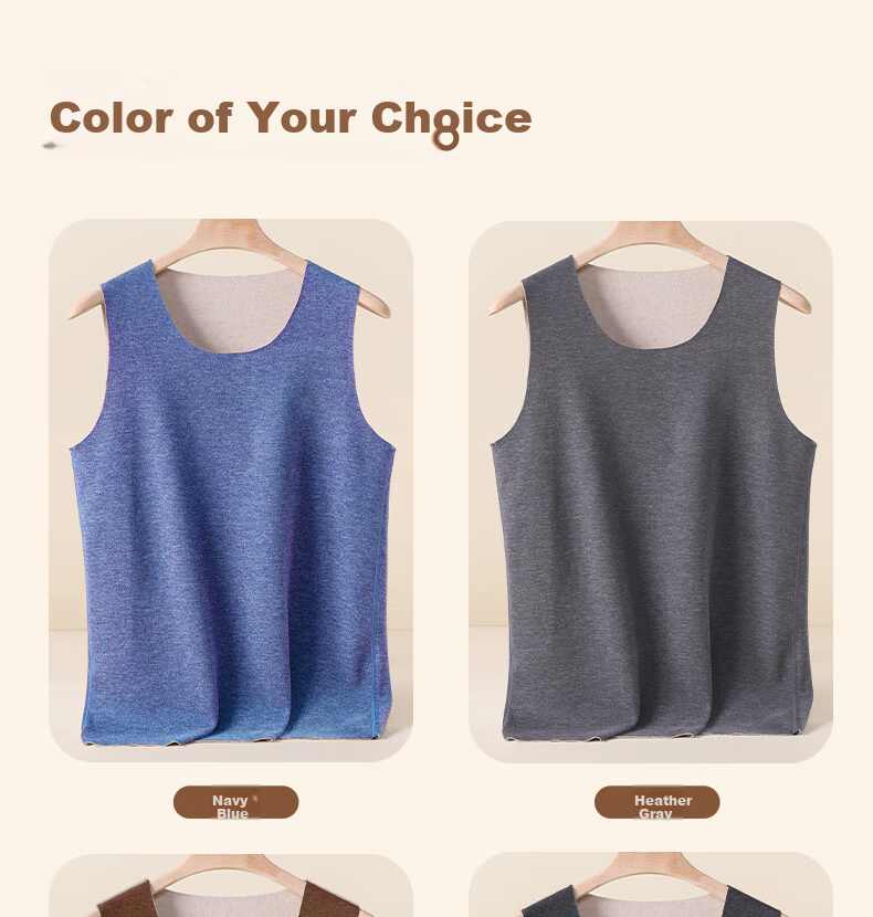 MiiOW Youth Thermal Vest Boys Teen High School Students De Rong Heat Wool Silk Inner Wear Autumn Winter 24