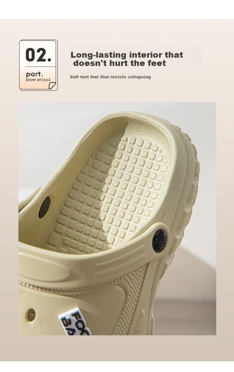 YUZHAOLIN Men's Outdoor Driving Sandals Beach Shoes Closed-Toe Slippers YF093 Khaki 6