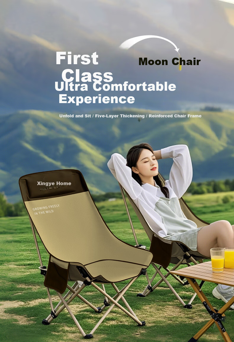 Hoshino Outdoor Table and Chair Set Camping Equipment Full Folding Portable Picnic Table and Chair Five-Piece Set 1