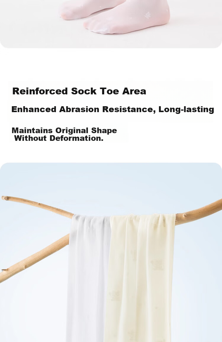 Langsha Children's Summer Thin White Anti-Mosquito Dance Tights Baby Leggings Spring Autumn Ultra-Thin Girls Pantyhose 12