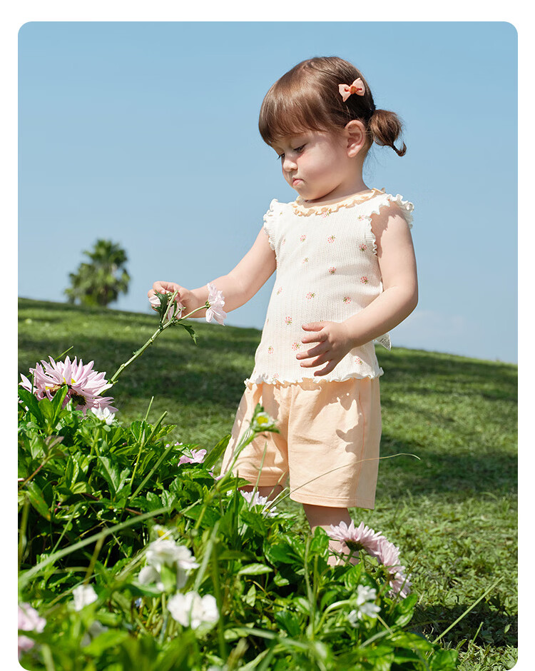 Balabala [balaOne] Baby Vest Infant Top Girls Summer Outerwear 2026 Sweet 21