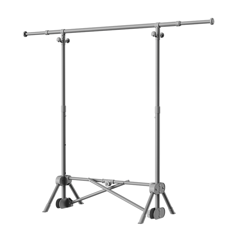 MAPLE FASHION Foldable Portable Clothes Drying Rack, Indoor Simple Hanger, Single Pole Balcony Quilt Drying And Hanging Rod, 1.6 Meters White