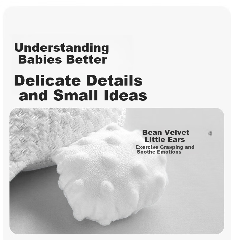 Aibedila Baby Shaping Pillow Newborn Head Correction Pillow 0-6 Months Anti-Flat Head Sleep Aid Blue 17