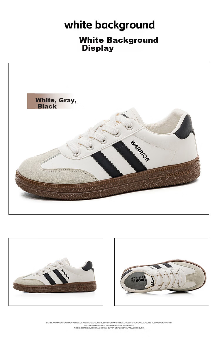Warrior Official Women's Shoes 2026 New Summer Casual Sneakers for Women Simple Leisure Shoes White Gray Black Size 35 18
