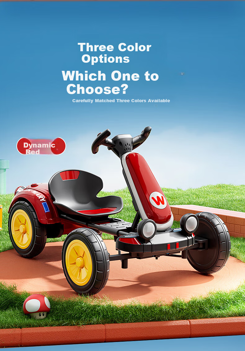 Kids Electric Ride-On Car for Boys and Girls, Remote Control Go-Kart, Four-Wheel Vehicle for Ages 3-8 13