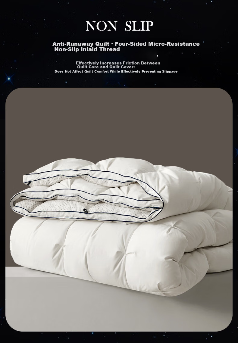 Luolai Home Textiles Down Quilt A-Class 95% Washed White Goose Down Aerospace Temperature Control Thickened Winter Quilt Core Approx. 5.8 Jin 8