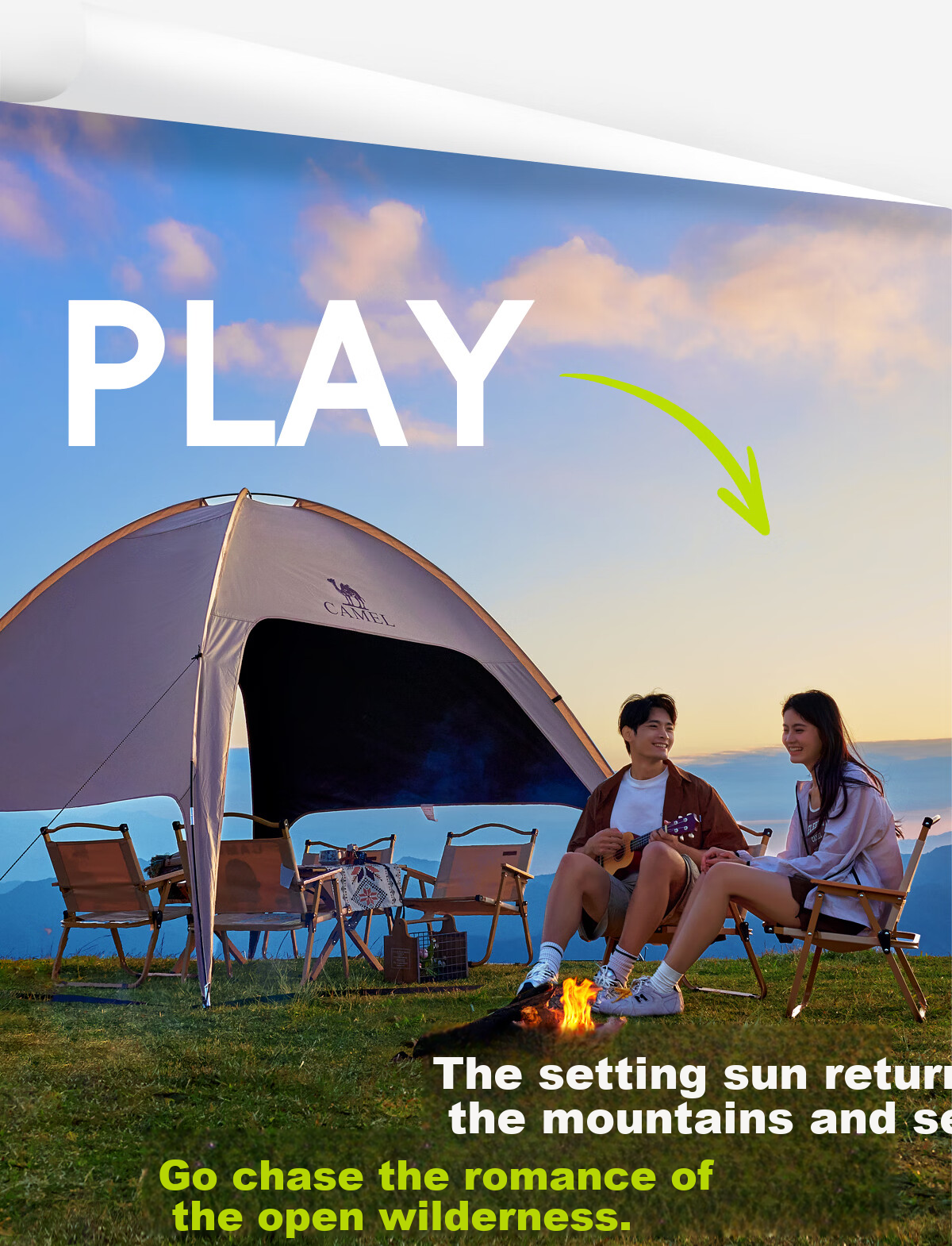 CAMEL Dome Canopy Tent Outdoor Camping Integrated Sunshade Black Coated Easy Quick-Open Umbrella Fabric 2025 New Model 4002 6