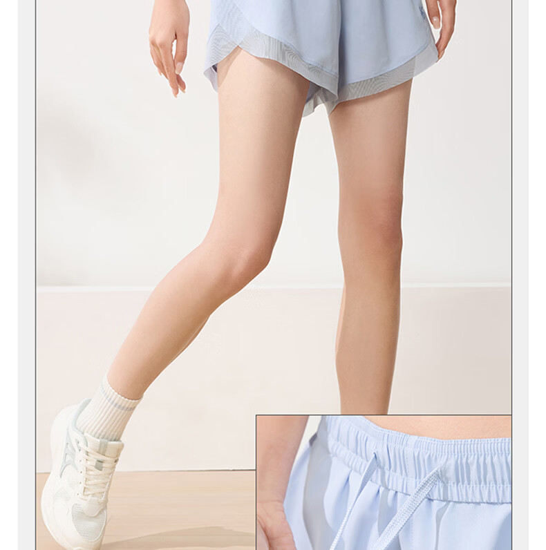 361° Women's Summer Sports Shorts Quick-Dry Sun Protection Running Ice Silk Anti-Exposure Five-Point Pants 662624702-3 4