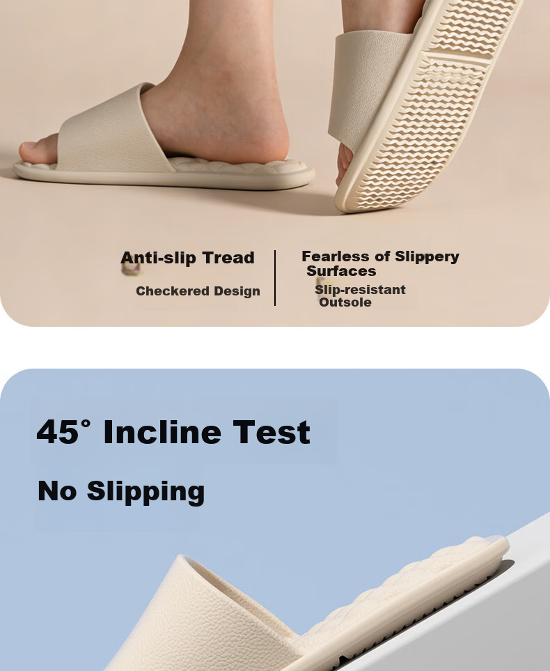 XGGC Travel Portable Slippers for Men and Women Soft Non-Slip Foldable Couple Travel Storage Slippers Black Size 42-43 5