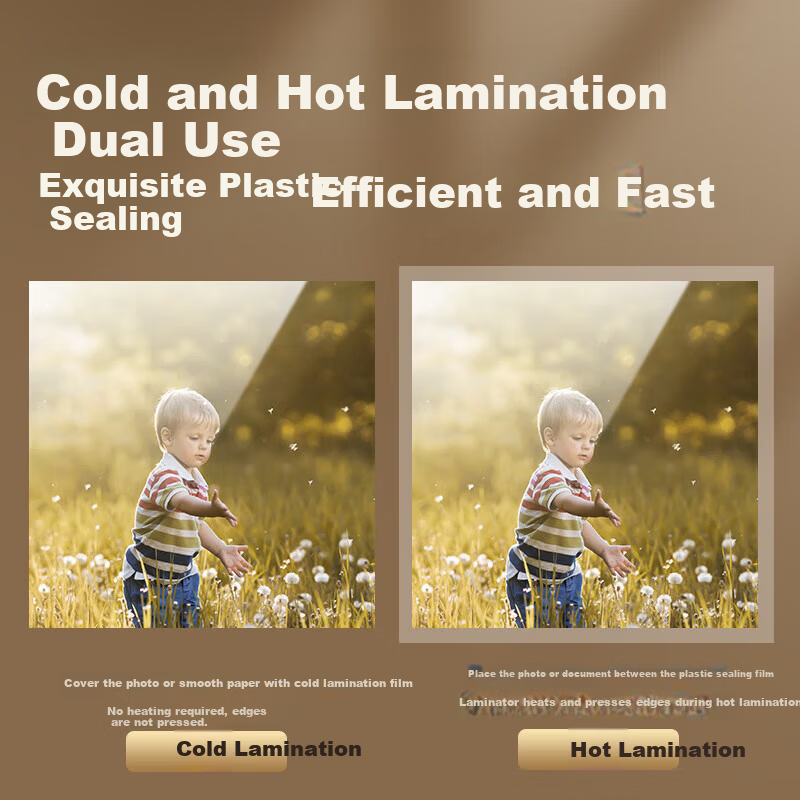 Deli Home Office Photo Laminator A4 and Below Laminating Film Commercial Photo Laminating Machine GQ408 Three-in-One Laminator Cutter Puncher