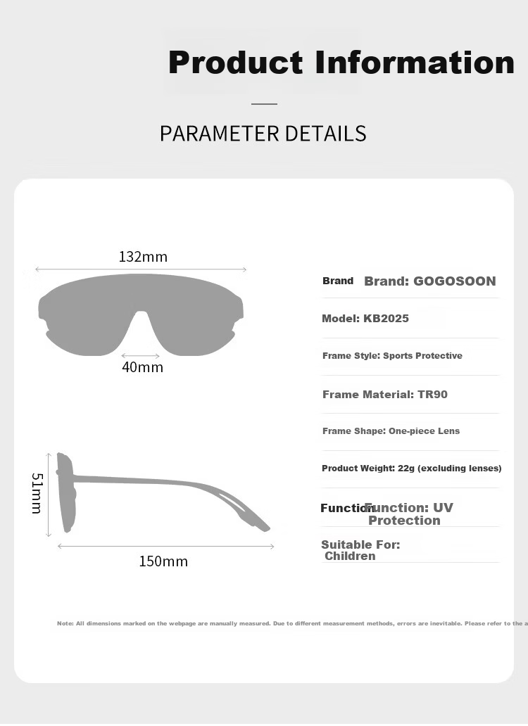 GOGOSOON Kids Snow Goggles Outdoor Sports Windproof Snowproof UV Protection Sunglasses Cycling Ski Glasses 19