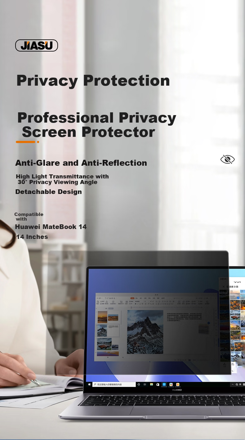 Jiasu Huawei MateBook 14 Screen Protector 2023/2022 Model 14-inch High Transparency Full-Screen HD Protective Film Easy to Apply 1