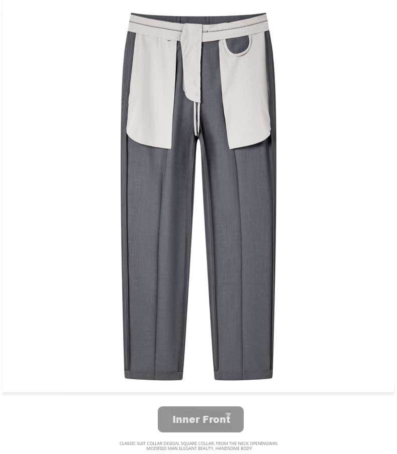 FIRS Men's Non-Iron Summer Loose Casual Business Dress Pants Straight Leg Trousers Navy Thin 29 19