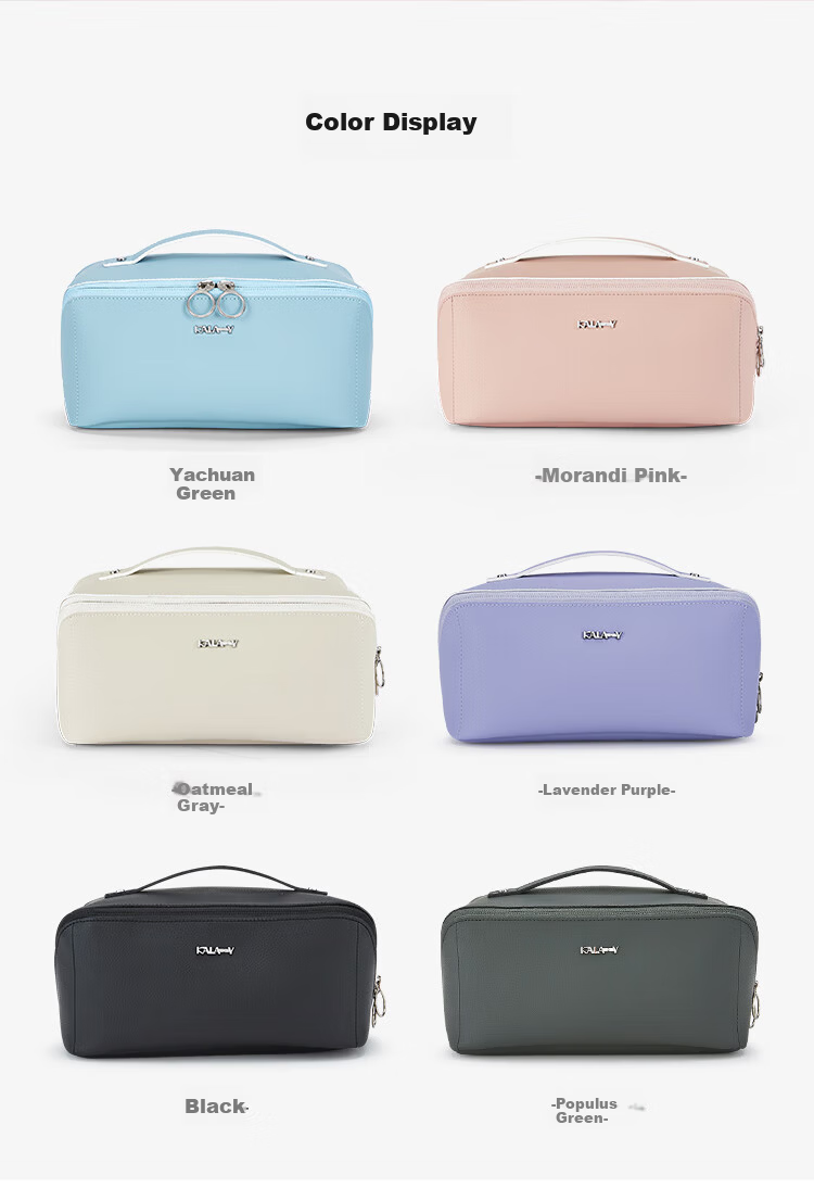 KALA·Y Travel Toiletry Bag Portable Makeup Bag Waterproof Fitness Shell Bag for Women CX0617 Black 11
