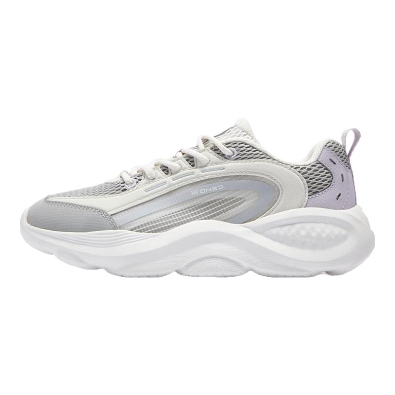 361° Women's Cloud Spring Summer Thick Sole Commuting Breathable Casual Retro Dad Sneakers 682626703-3