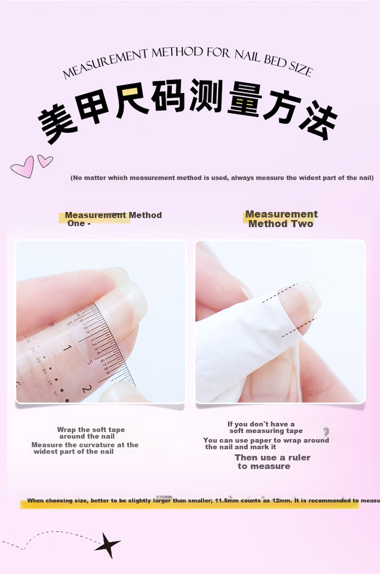 Miss Candy Handmade Short Wearable Nail Art Stickers Reusable Instant Application Love Language SG236-M 5