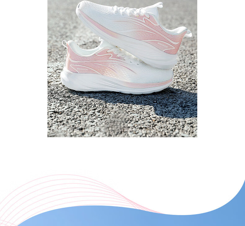 Warrior Women's Sports Shoes 2026 Summer New Breathable Soft Sole Casual Lightweight Running Shoes 1243 Pink Size 38 28