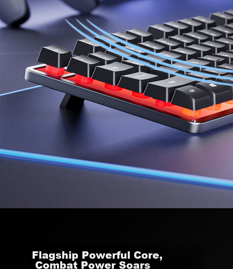 HP K500Y Mechanical Feel Wired Silent Membrane 104-Key Keyboard for Gaming, Office, and Study Compatible with Laptop and Desktop, High-Quality Side-Engraved Peripheral 12