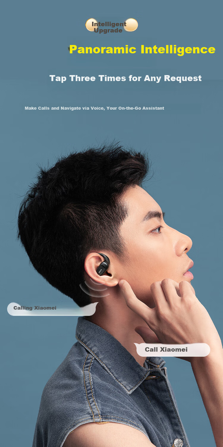 IGene 2026 New 6.0 Bluetooth Bone Conduction Earphones Open-Ear Wireless Sports Running Long Battery Life Compatible with Apple Huawei Xiaomi 12