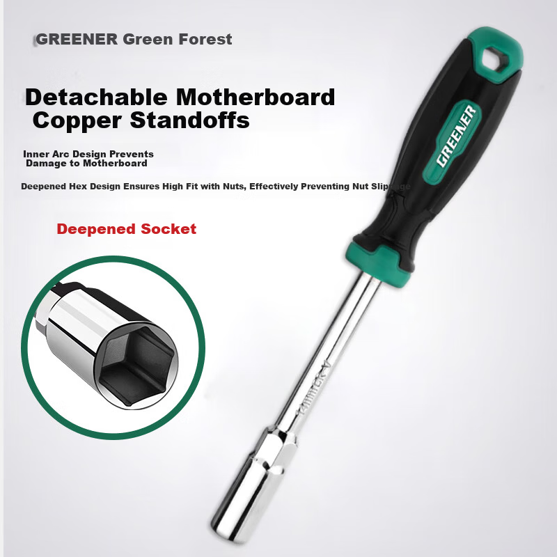 GREENER Desktop PC Assembly Tool Kit Computer Screwdriver Set Cable Ties Cleaning DIY Magnetic 6
