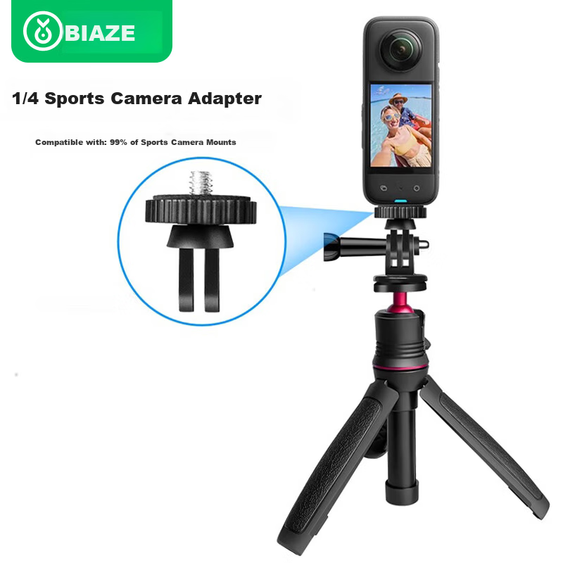 BIAZE Compatible with DJI Pocket 3 Accessories, Yingshi 360x5/x4/x3 Adapter, GoPro And Other Action Camera 1/4 Adapter, JS101