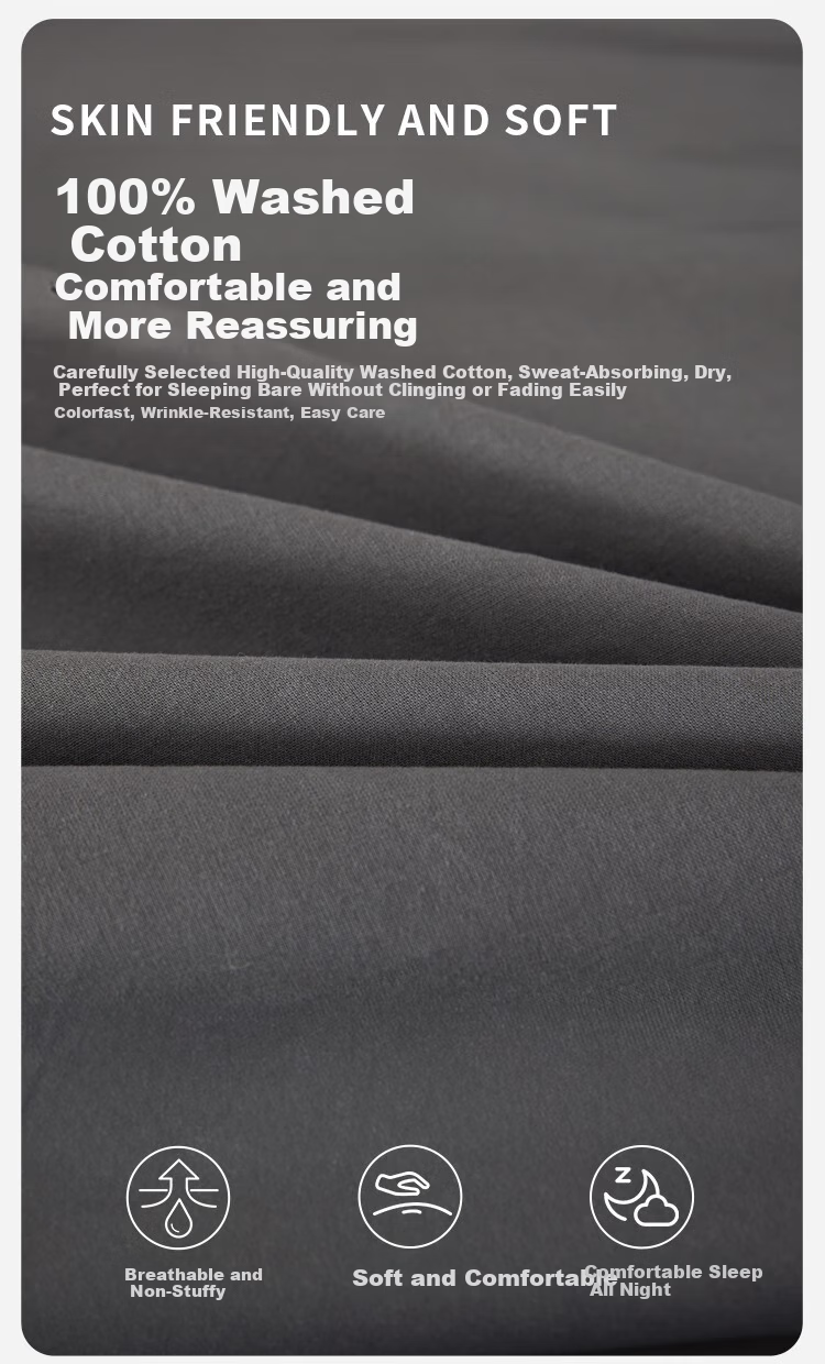 MINISO A Grade 100% Cotton Bed Sheet Single Piece Full Cotton Quilt Cover 160x230cm Dormitory Single 1.2x2m Bed 6