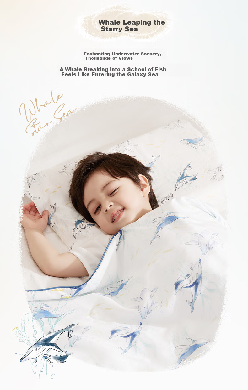 Cutelife Baby Pillow Silicone Washable Antibacterial Breathable Spinal Protection Pillow for Toddlers 1-3 Years Whale Leap Star Sea 12