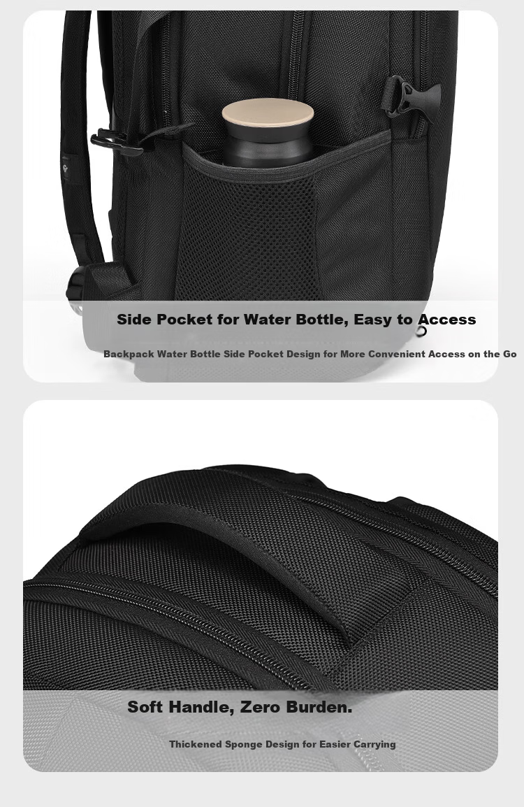 BRINCH Laptop Backpack Men's 17.3 Inch Shockproof Business Travel High Capacity Notebook Bag 13