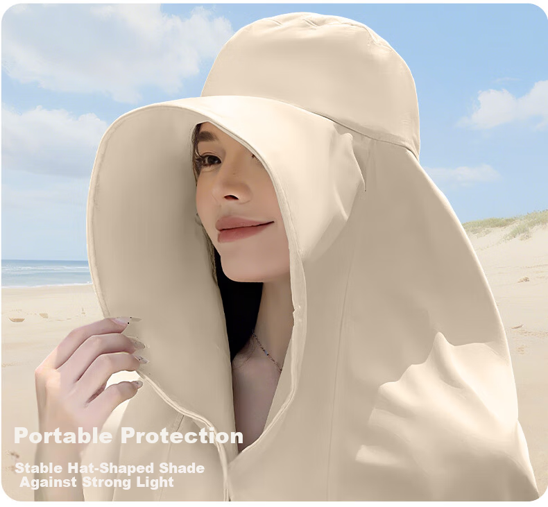 FitonTon Women's Sun Protection Hat Summer Large Shawl Sunshade Hat Wide Brim UV Protection Outdoor Beach Cycling Cooling Hat 13