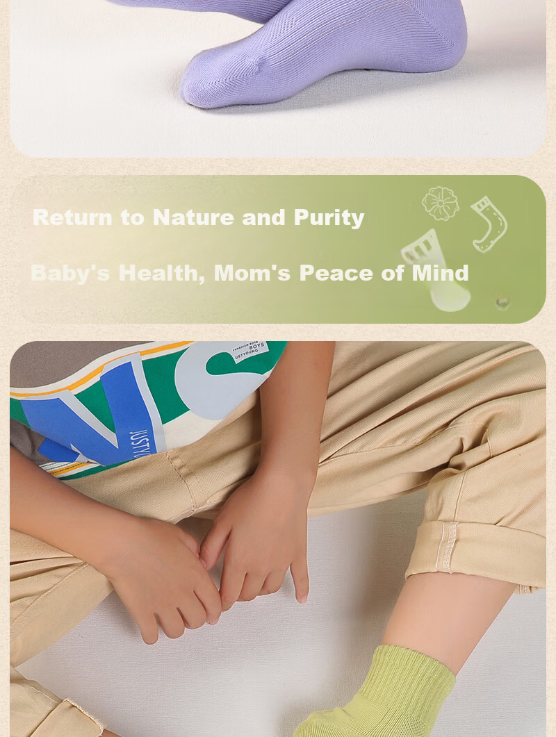 Mianwuqi Children's Odor-Resistant Socks, Boys And Girls Mid-Calf Socks, Black And White All-Season Breathable Youth Socks 14