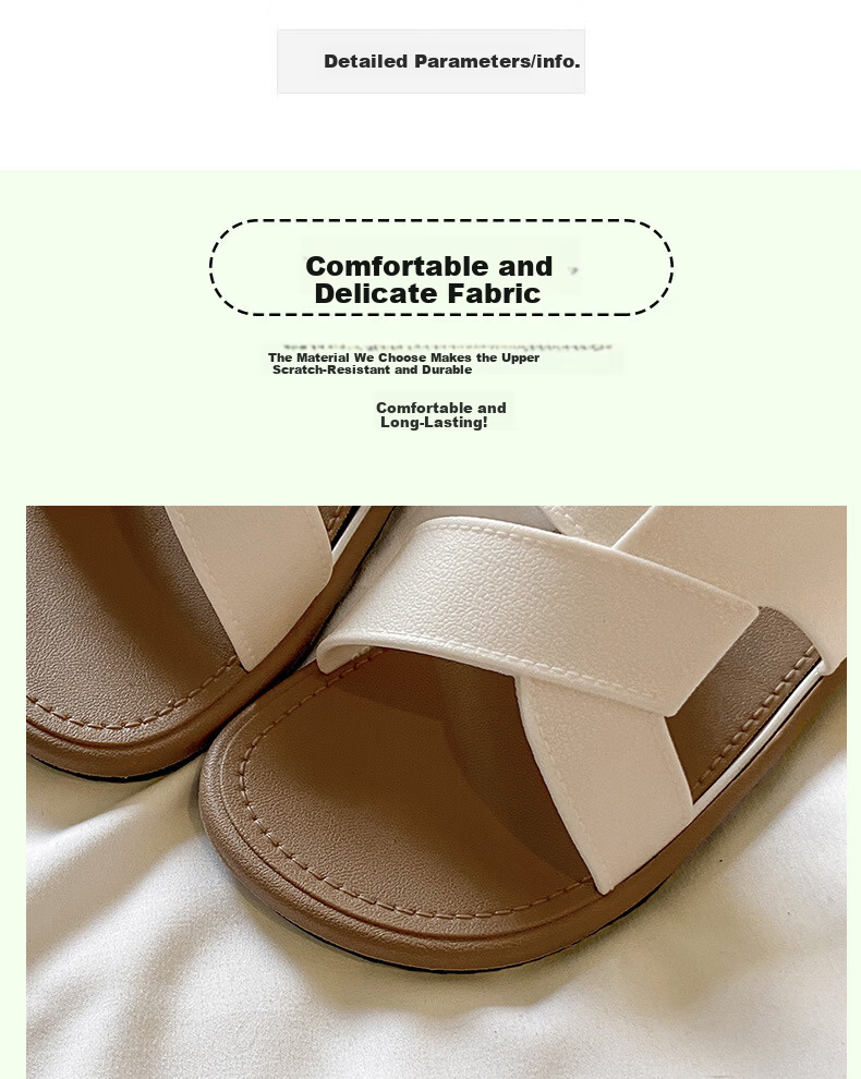 FOOTOPPO Women's Flat Breathable Fashion Sandals Soft Sole Beach Slippers Summer Outdoor Shoes 3