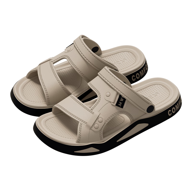 Grace Antibacterial Men's Slippers Summer 2026 New Outdoor Beach Non-Slip Sandals Odor-Resistant Dual-Purpose Men's Sandals