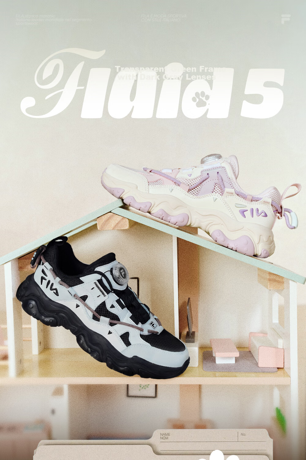 FILA Kids Running Shoes 2026 Summer Boys Girls Youth Sports Cat Claw Sneakers 1