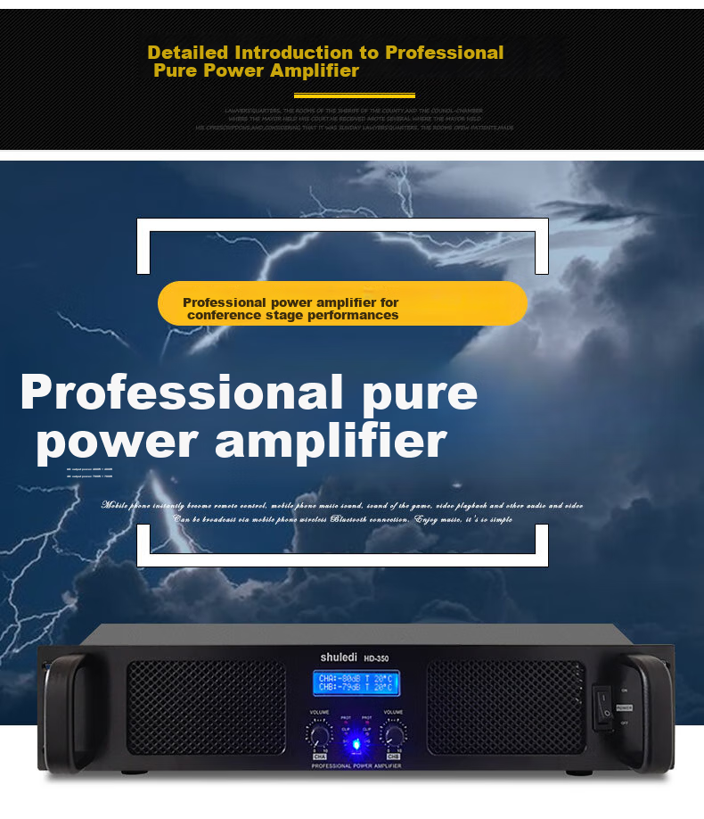 Shuledi KA-550 Domestic Amplifier, Integrated Amplifier, Power Amplifier for Conference, Home Theater, Karaoke, KTV, Stage, Fiber Optic, Coaxial, USB, Anti-Loudness, 600W 3