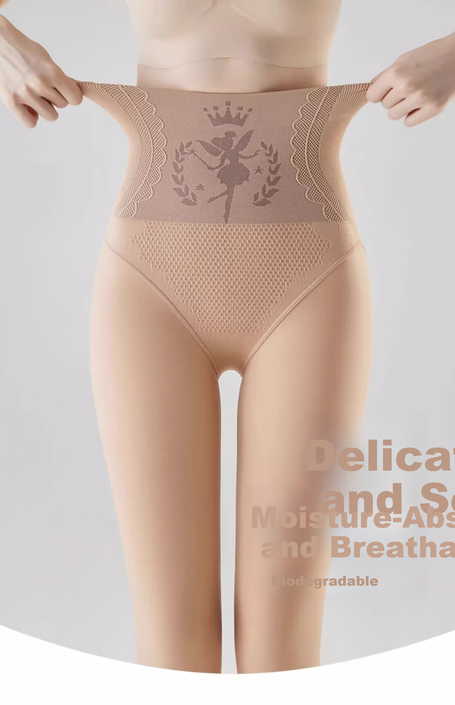 Caramella Autumn Winter Fleece-Lined Thickened Warm Skin-Tone Shiny Tights High-Waist Abdomen Control Butt-Lifting Leggings 2