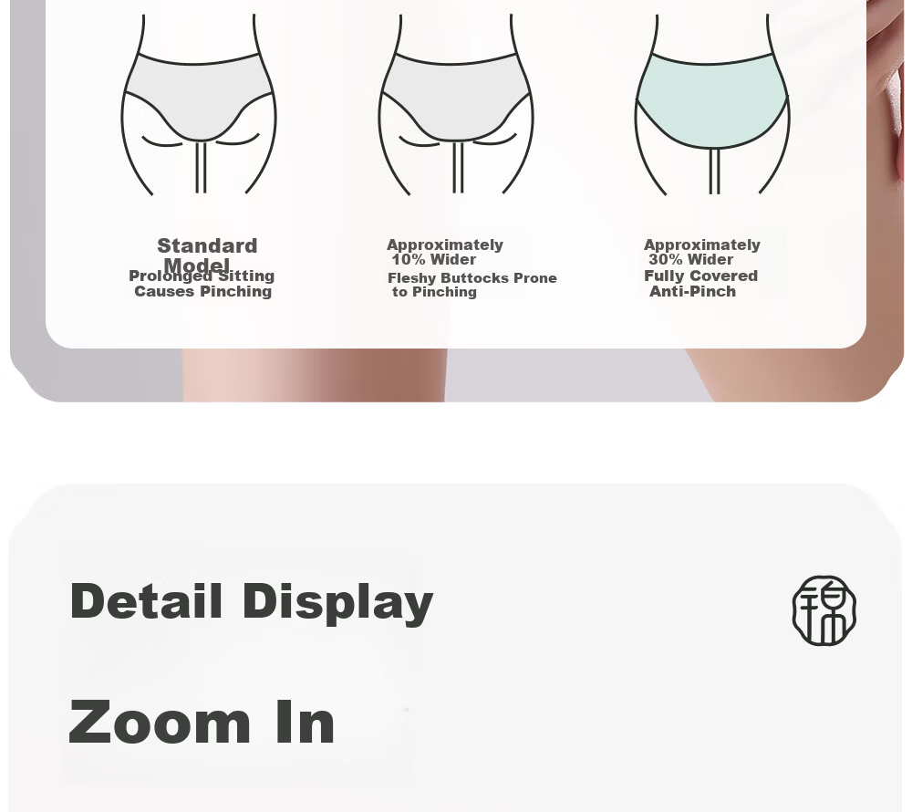 Jindu Medical Grade Women's Cotton Antibacterial 100% Cotton Extended Crotch High Waist Triangle Shorts 2025 New Model 18